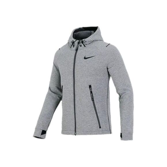 Nike Pro Therma-FIT Full Zip Training Hoodie Jacket Gray Black XL DD1878-010 - Picture 1 of 12
